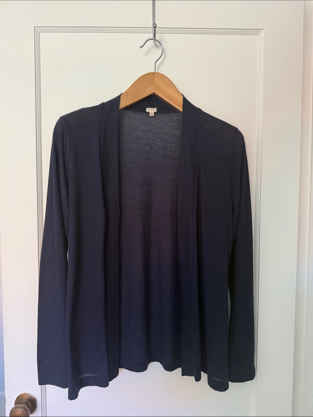 J Crew Navy Lightweight Cardigan - L